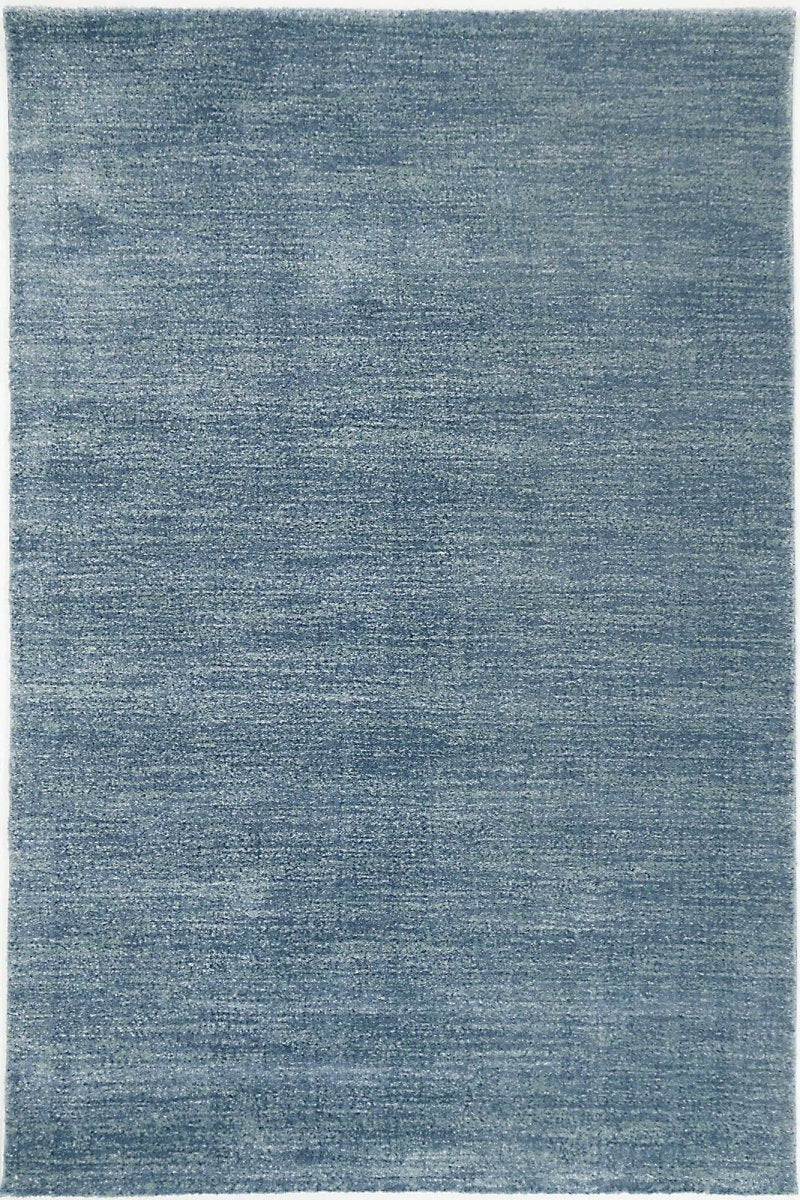 Luster Solid Blue Modern Rug - Ruggy