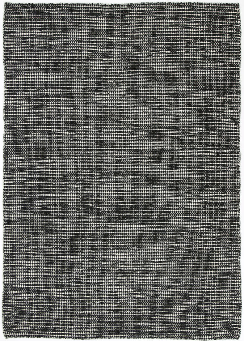 Majesty Black White Reversible Wool Rug - Ruggy