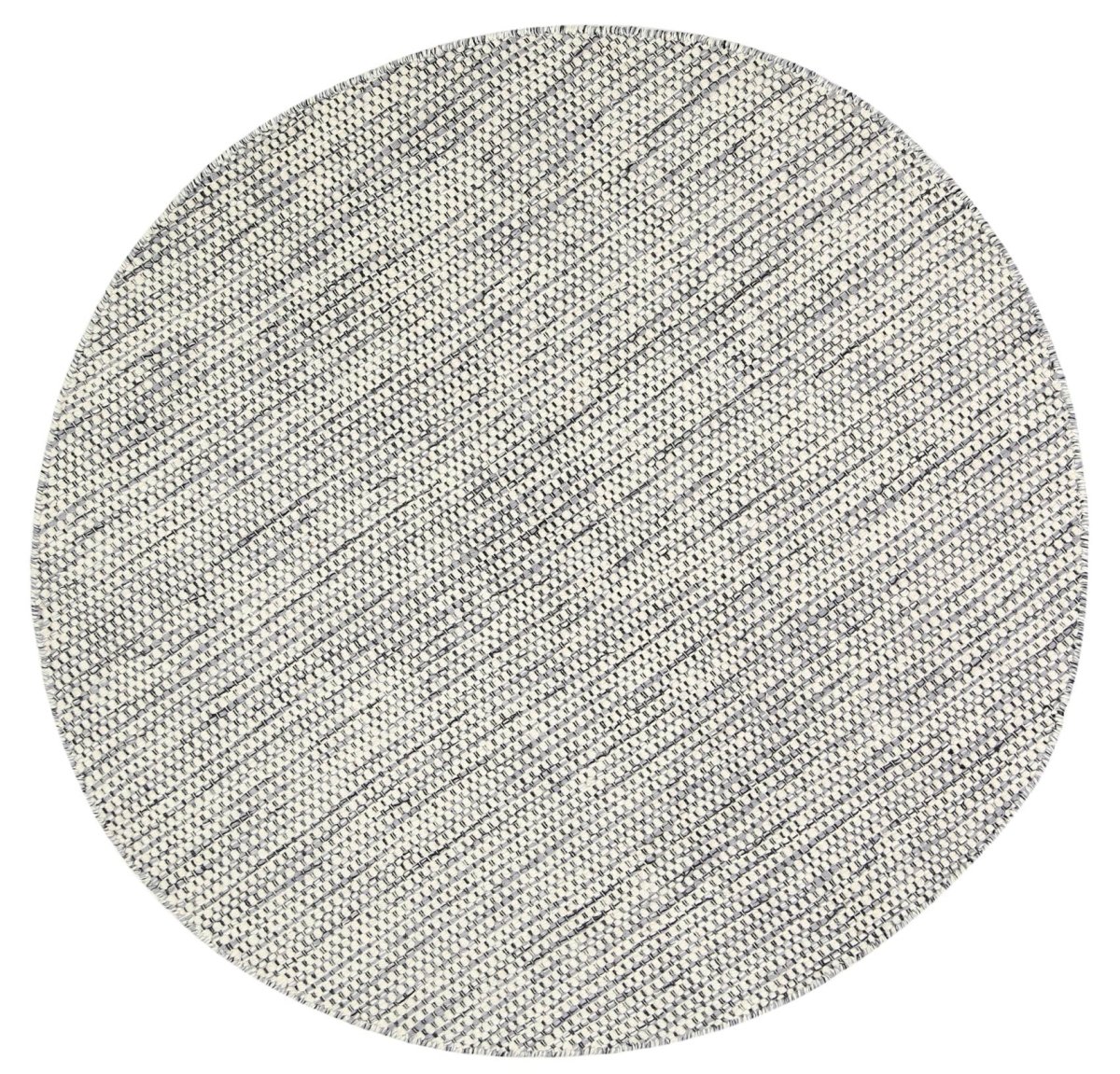 Majesty Grey Reversible Wool Round Rug - Ruggy