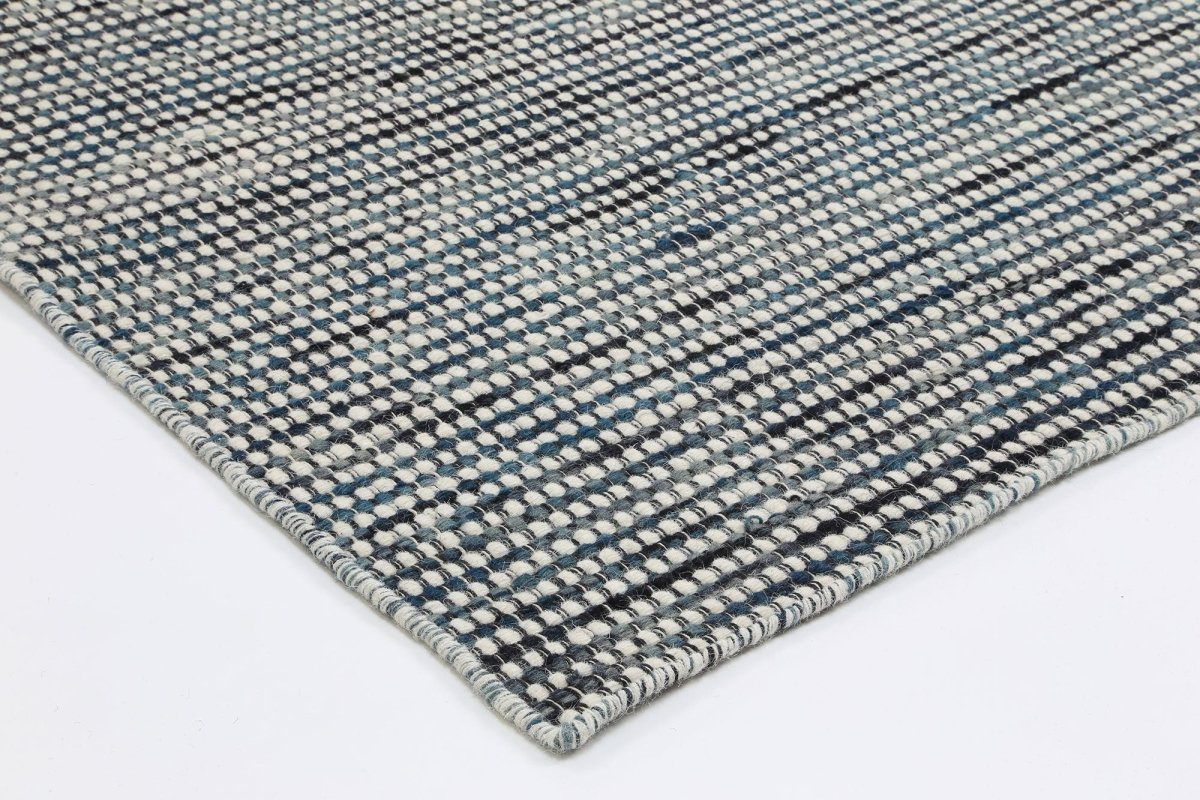 Majesty Teal Blue Reversible Wool Rug - Ruggy