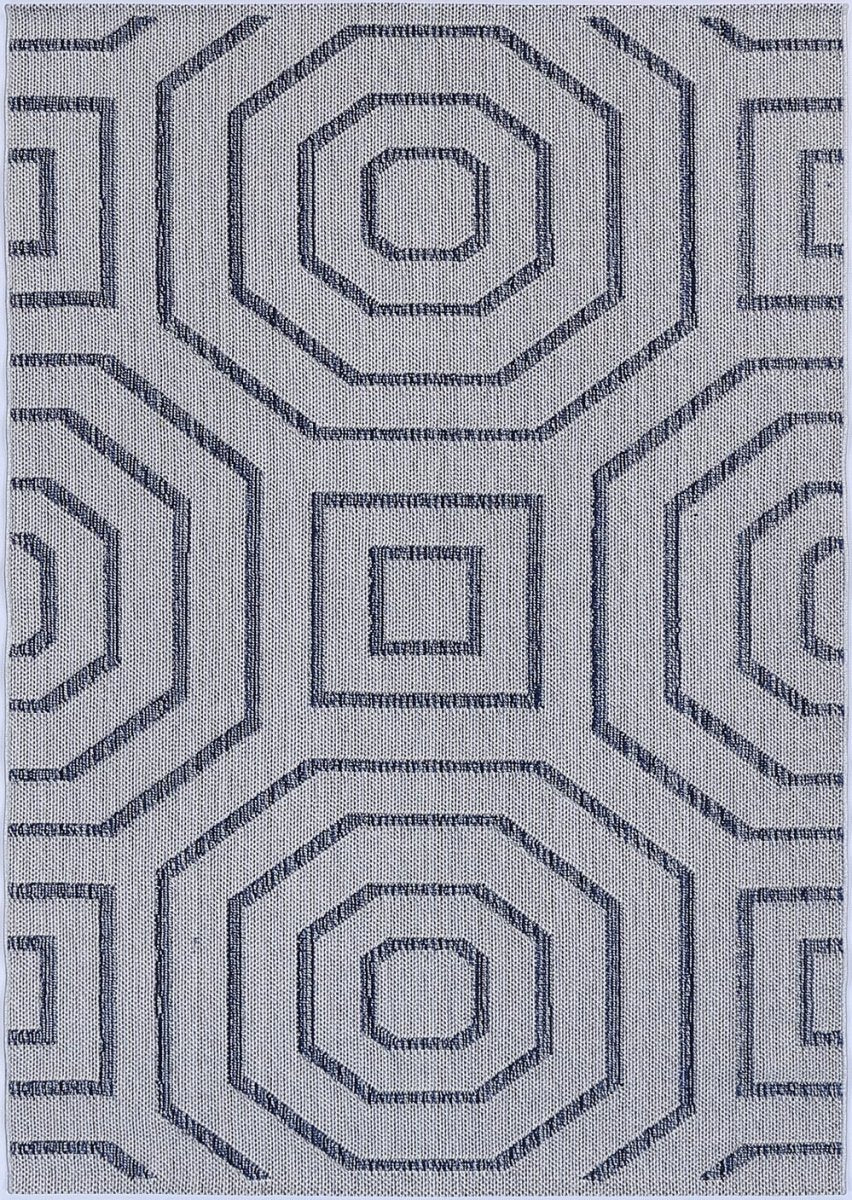 Marique Hale Charcoal Geometric Flatweave Rug - Ruggy