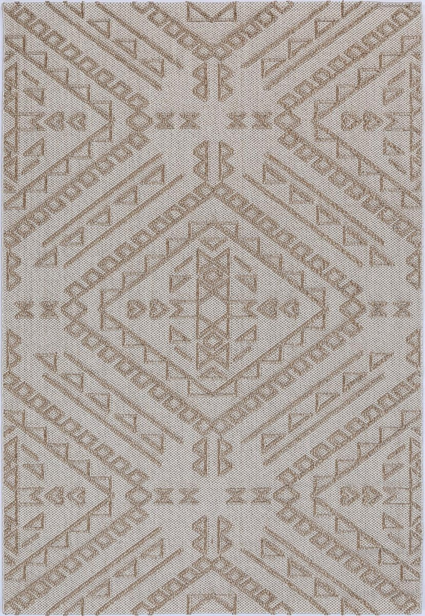 Marique Kilifa Beige Tribal Flatweave Rug - Ruggy