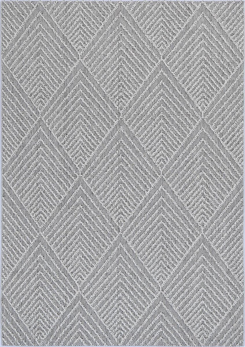 Marique Menapi Ash Geometric Flatweave Rug - Ruggy