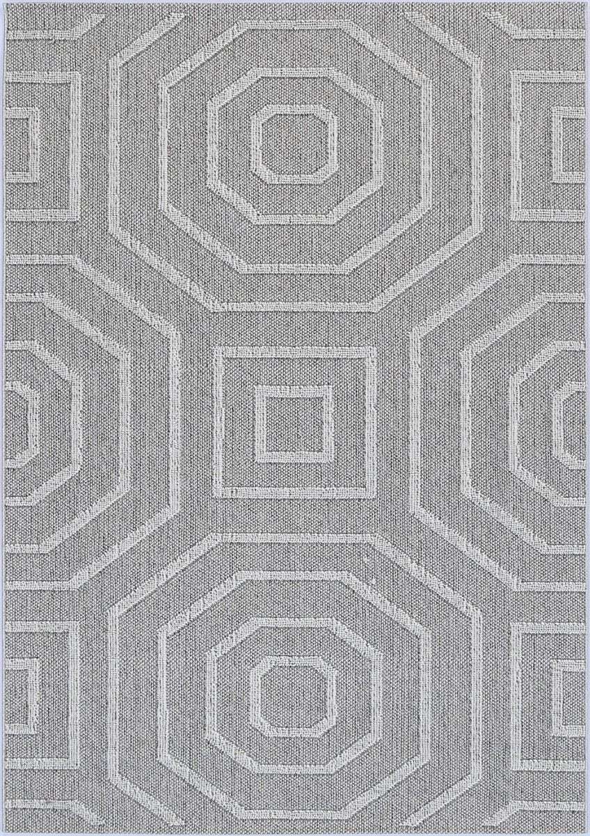 Marique Suri Ash Geometric Flatweave Rug - Ruggy