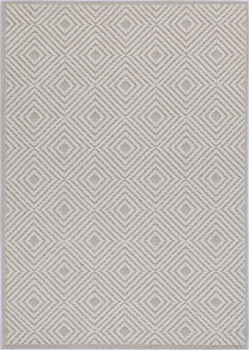 Marique Wickham Beige Geometric Flatweave Rug - Ruggy