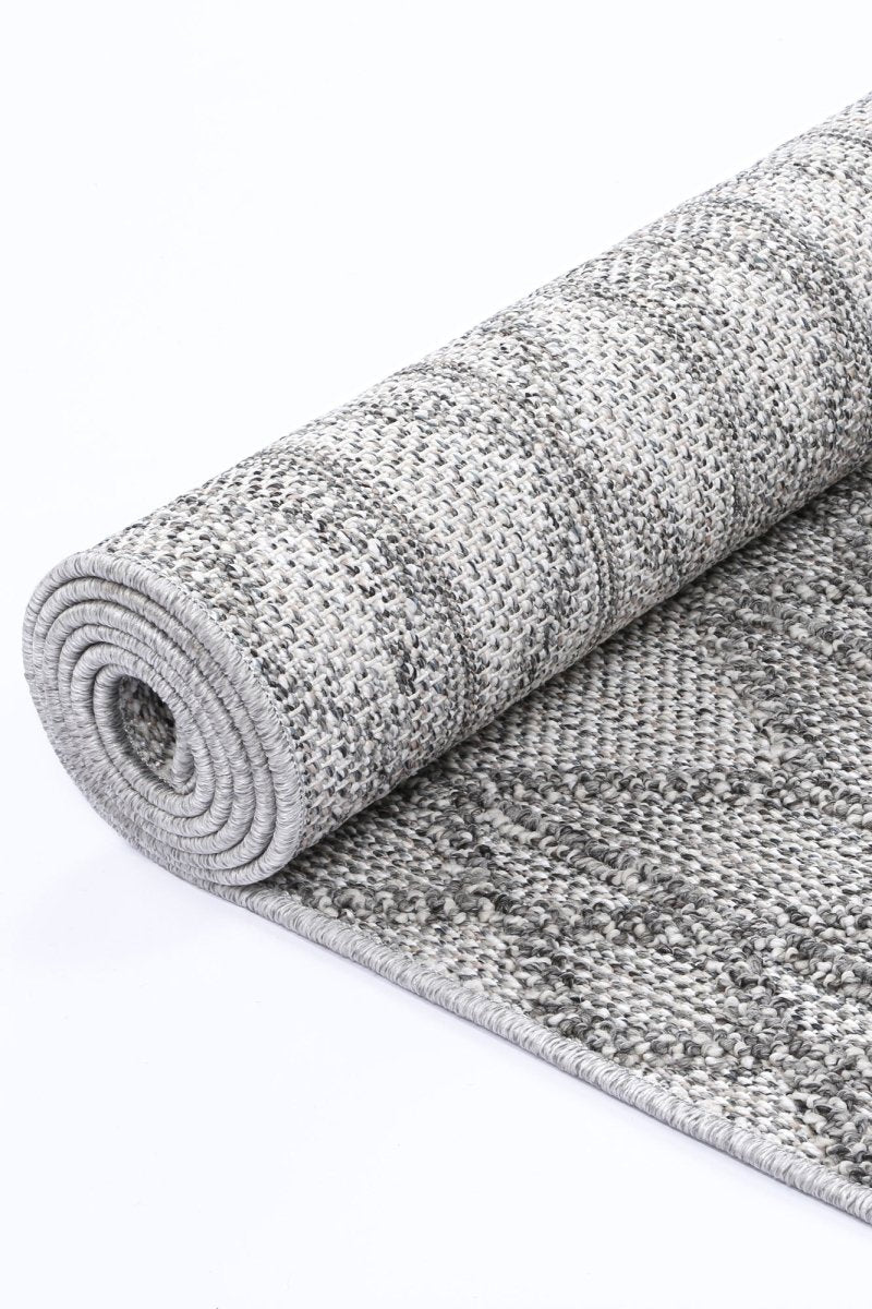 Mingled Gaia Indoor / Outdoor Grey Rug - Ruggy