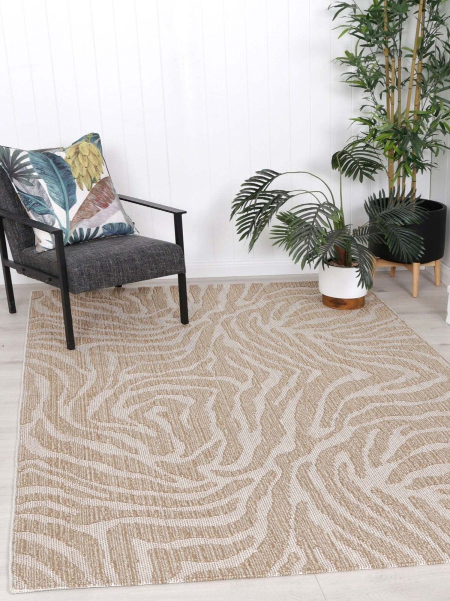 Mingled Safari Beige Indoor / Outdoor Rug - Ruggy