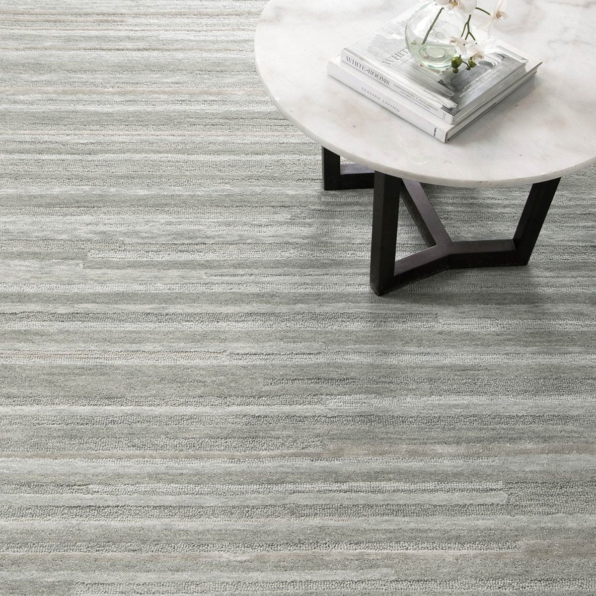 Nirvana Horizon GREY Wool Rug - Ruggy