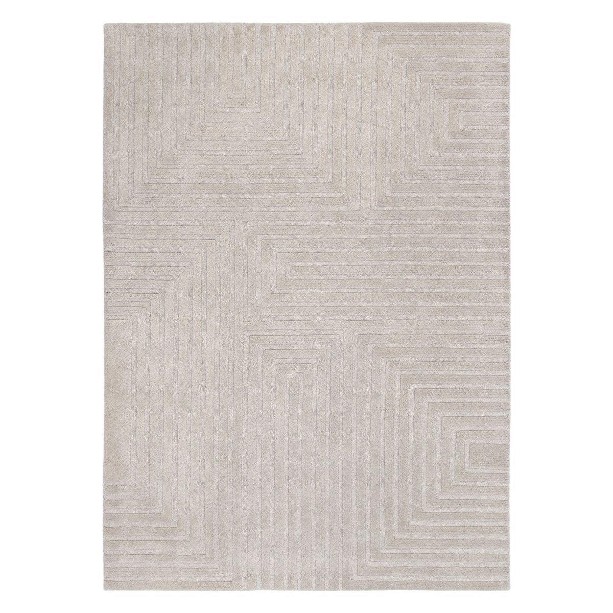 Nirvana Recline BEIGE Wool Rug - Ruggy