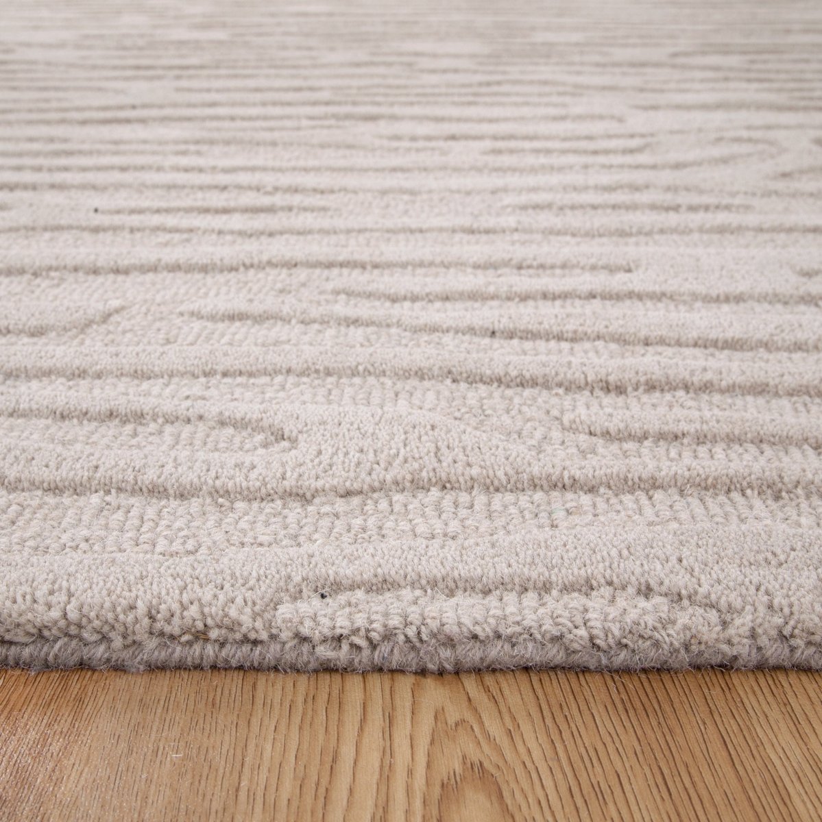 Nirvana Vayne BEIGE Wool Rug - Ruggy