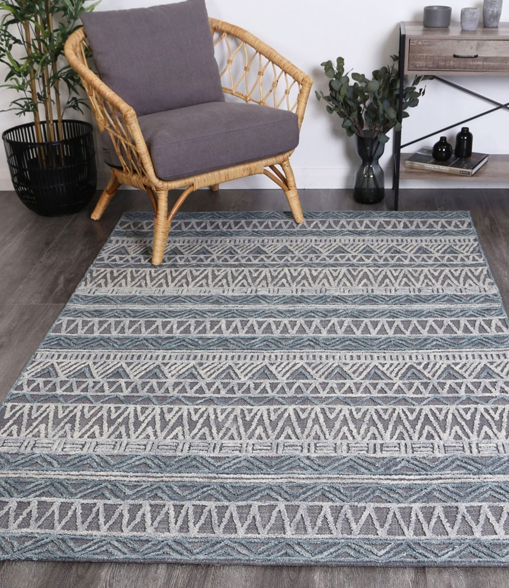 Noble Cazorla Charcoal Contemporary Rug - Ruggy