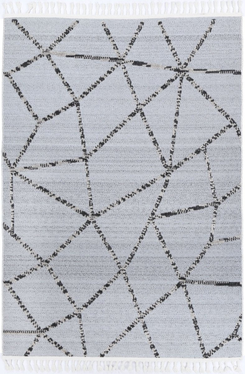 Oasis Sparta Geomteric Grey and Ash Rug - Ruggy