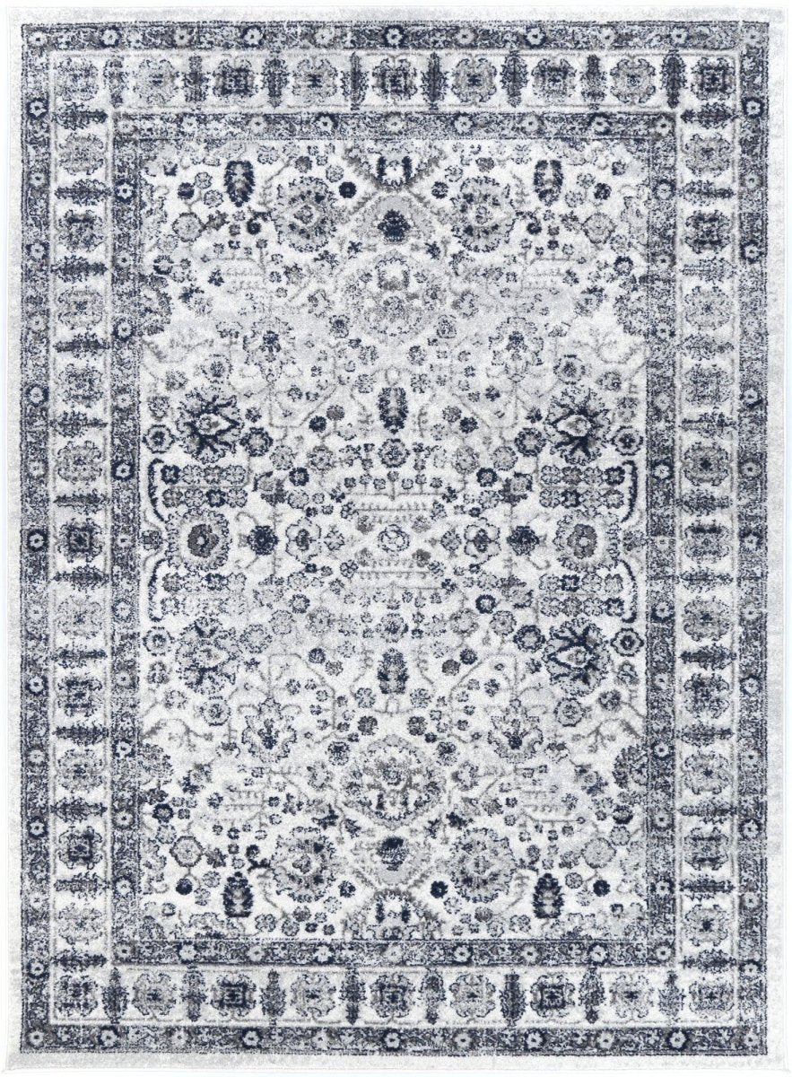 Opaline Marseille Ivory & Blue Traditional Rug - Ruggy