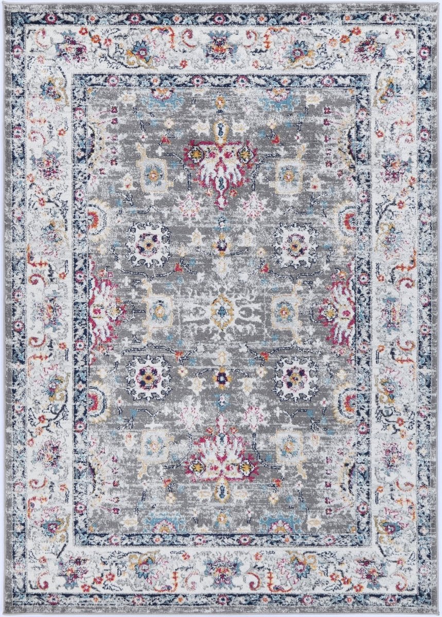 Opaline Monaco Grey & Multi Transitional Rug - Ruggy