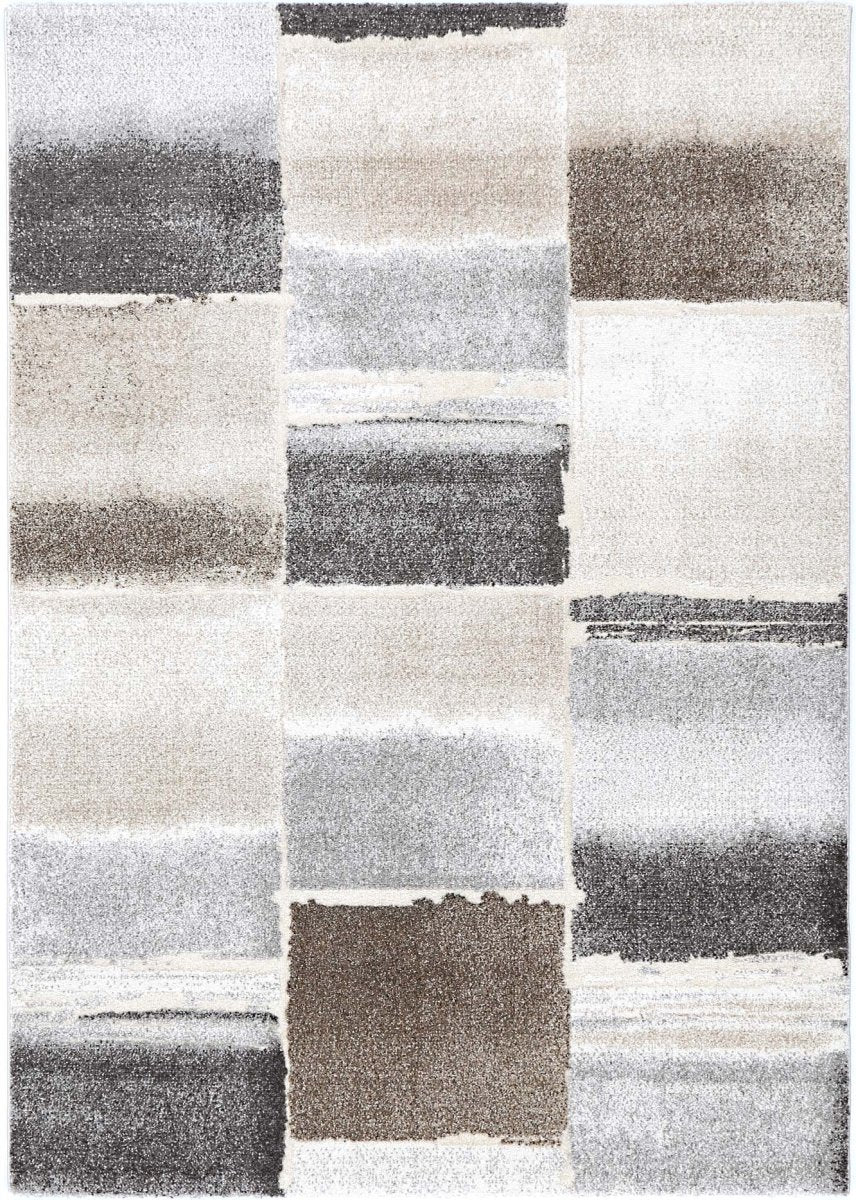 Pastella Abstract Grey Plush Rug - Ruggy