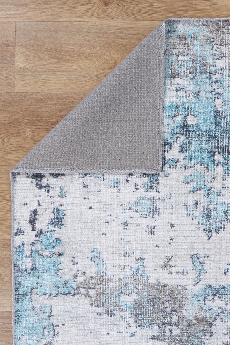 Pety Blue Machine Washable Rug - Ruggy