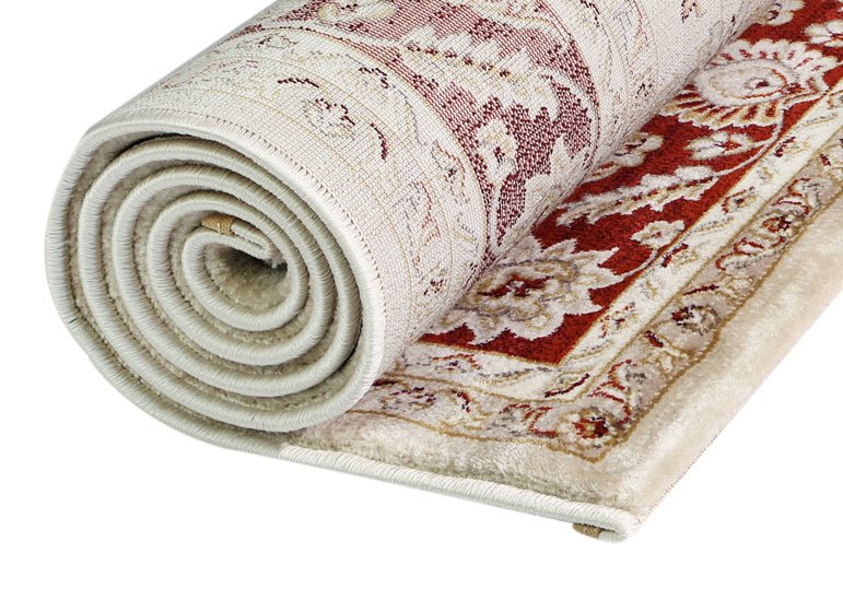 Prague Francesca Cream & Red Traditional Rug - Ruggy