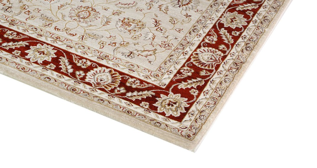 Prague Francesca Cream & Red Traditional Rug - Ruggy