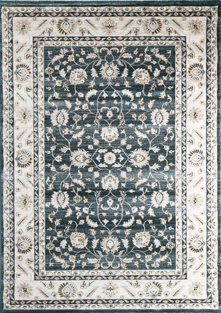 Prague Francesca Green & Cream Traditional Rug - Ruggy