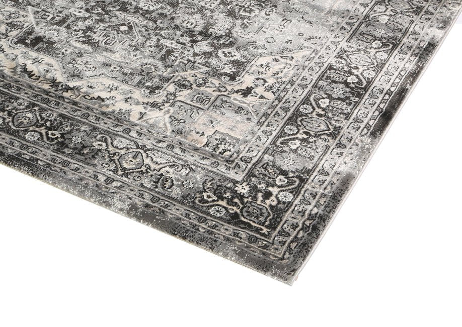 Prague Teresa Charcoal Traditional Rug - Ruggy