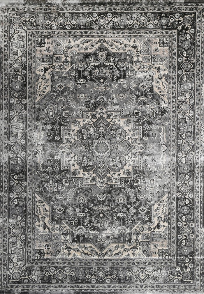 Prague Teresa Charcoal Traditional Rug - Ruggy