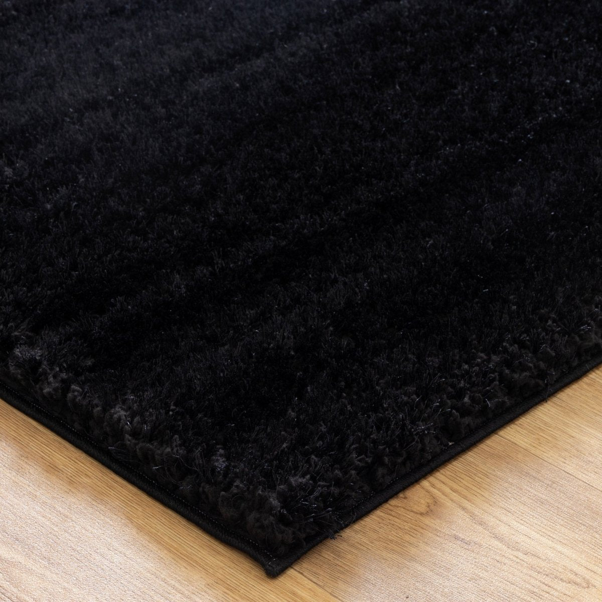 Puff Soft Shaggy Black Rug - Ruggy