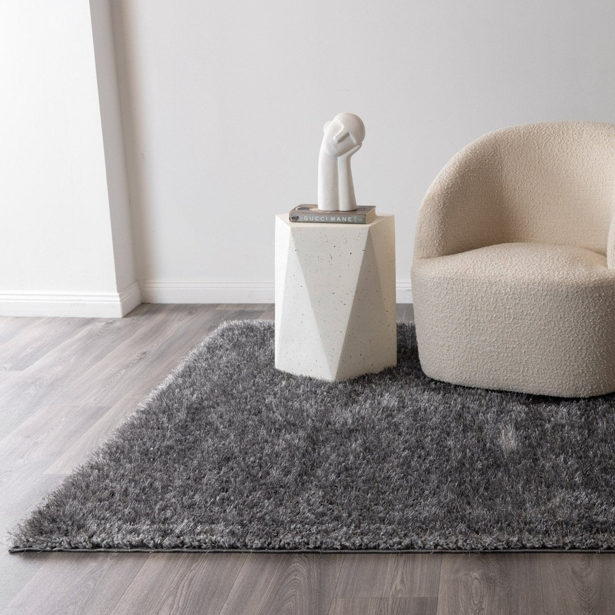 Puff Soft Shaggy Grey Rug - Ruggy