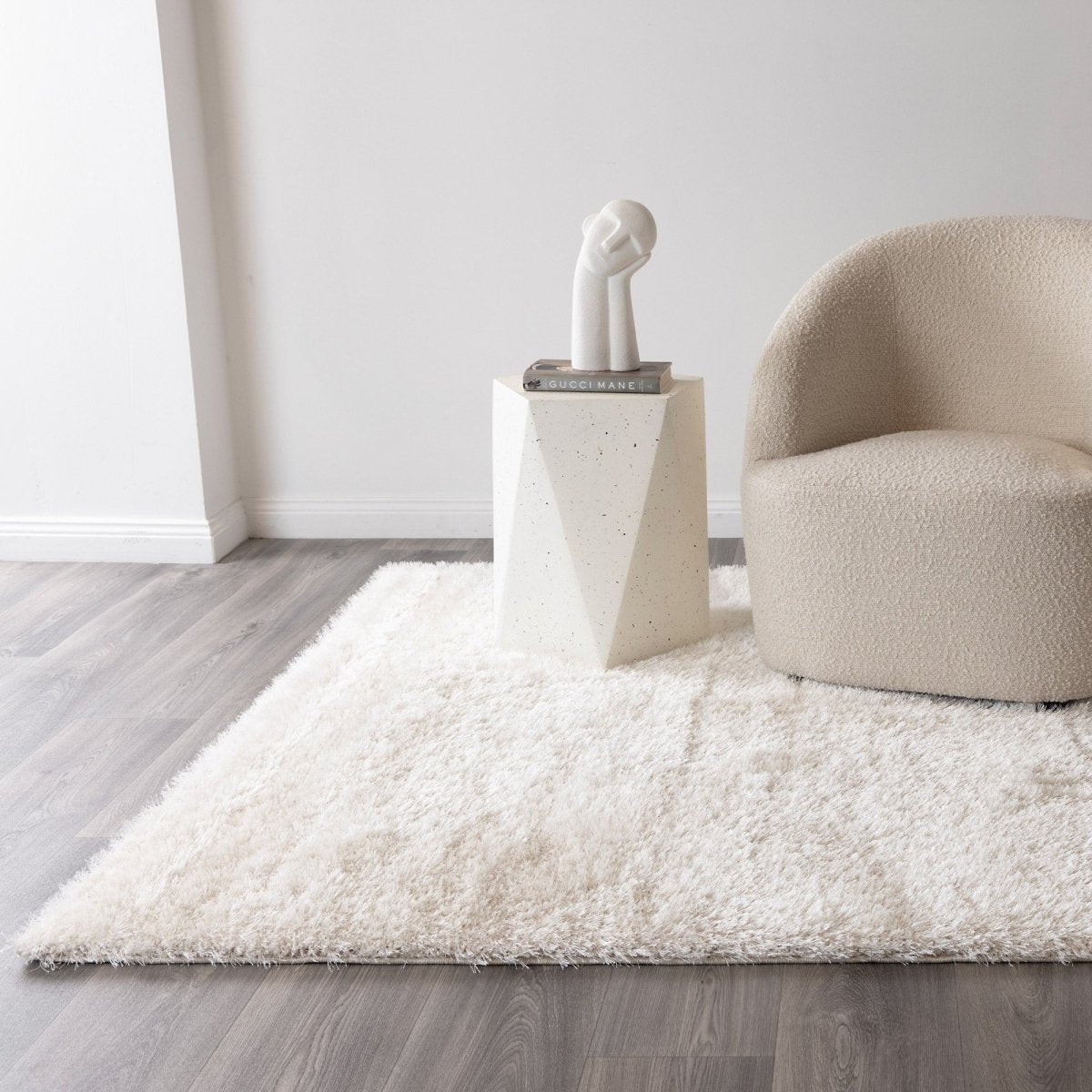 Puff Soft Shaggy White Rug - Ruggy