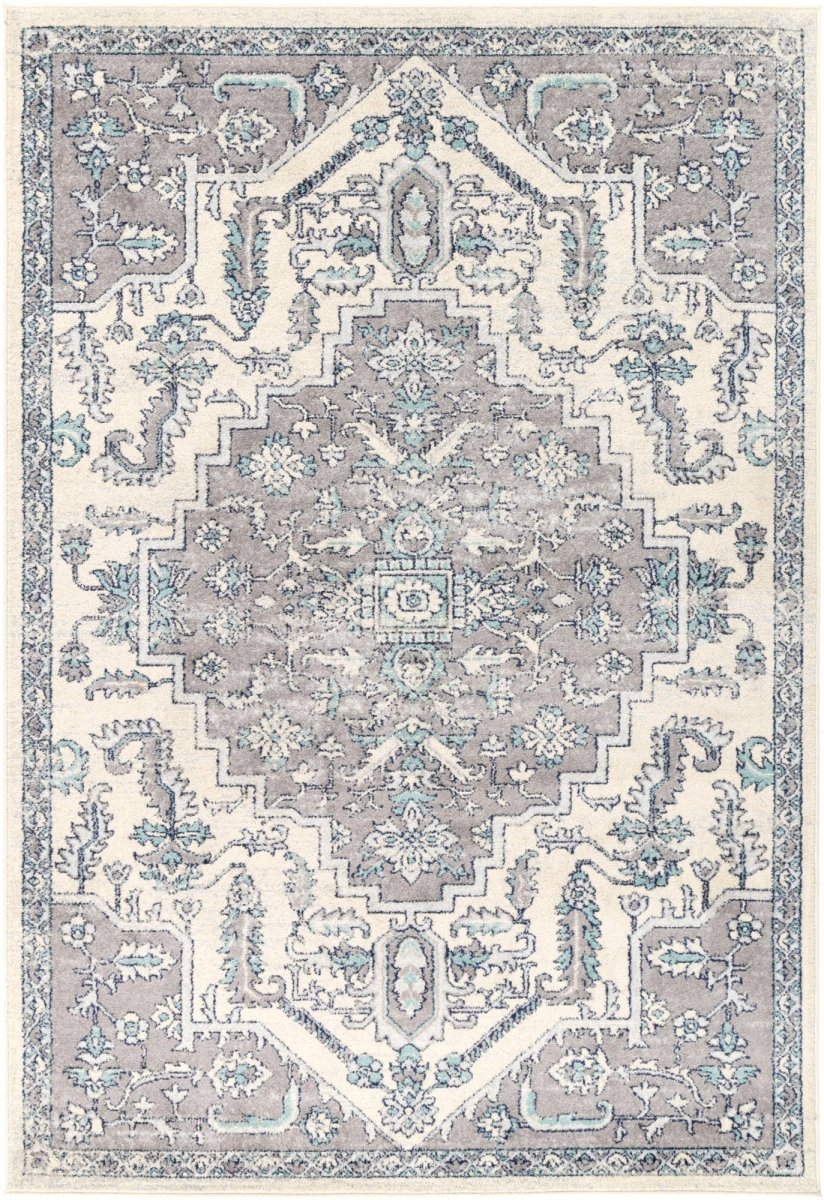 Pulse Avola Grey & Blue Transitional Rug - Ruggy