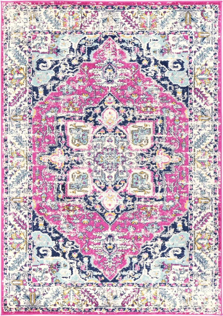 Pulse Carleone Pink & Blue Transitional Rug - Ruggy