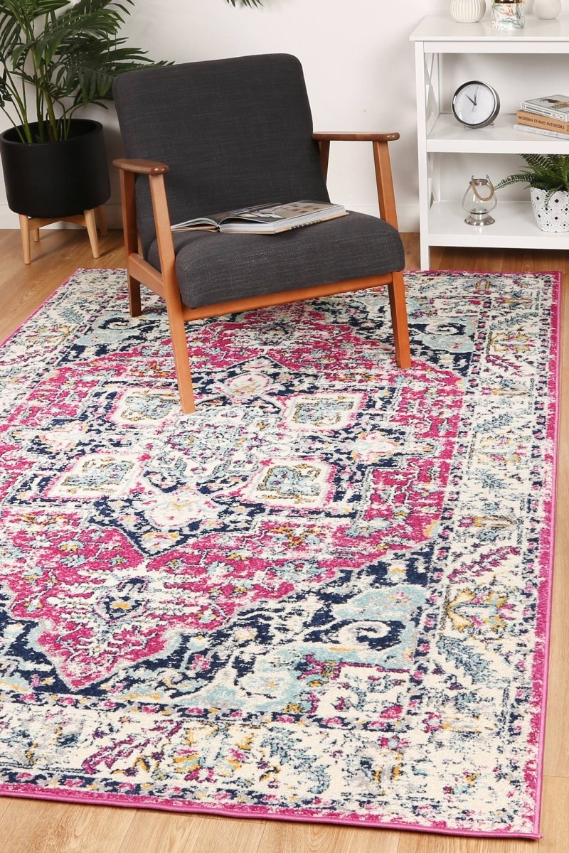 Pulse Carleone Pink & Blue Transitional Rug - Ruggy