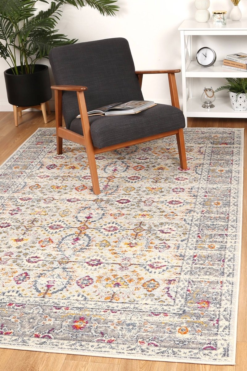 Pulse Ferla Grey & Multi Transitional Rug - Ruggy