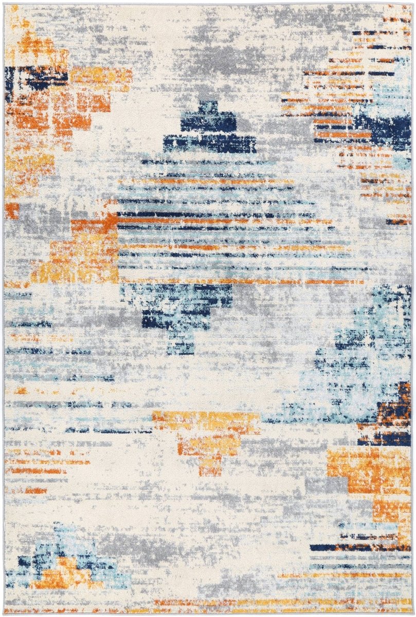 Pulse Noto Blue & Yellow Contemporary Rug - Ruggy