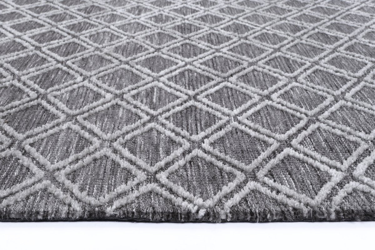 Ritz Ajnala Grey Cotton Blend Rug - Ruggy