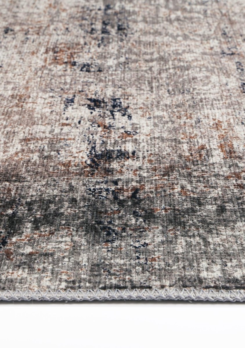 Royal Ash Beige Distressed Washable Rug - Ruggy