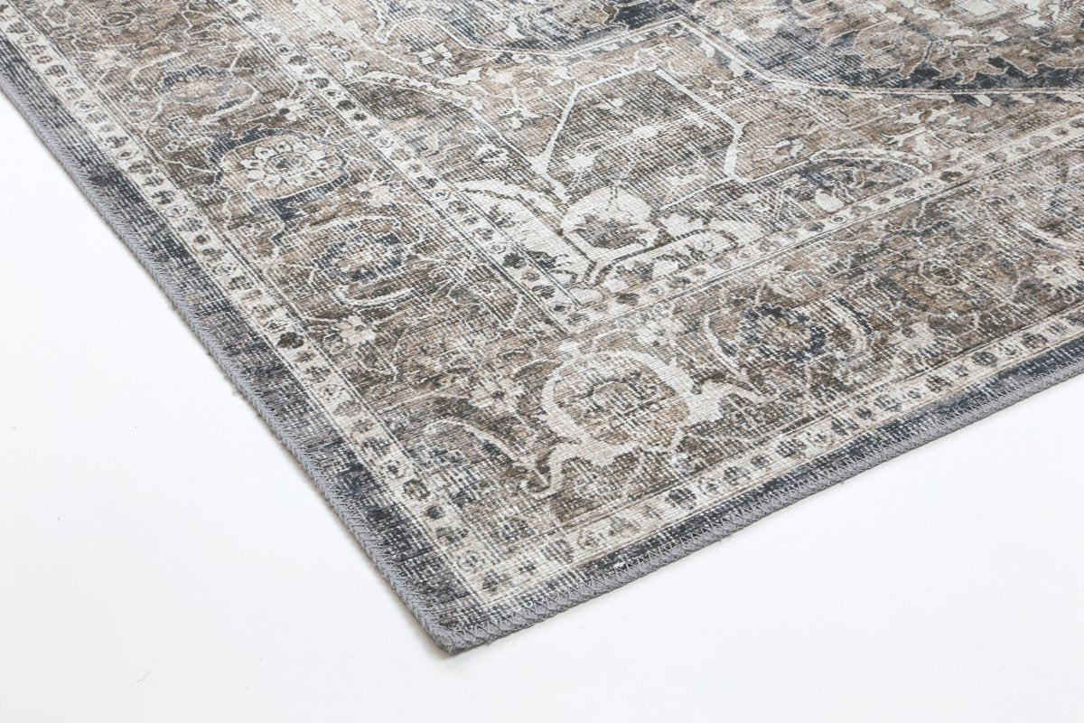 Royal Ash Distressed Washable Rug - Ruggy