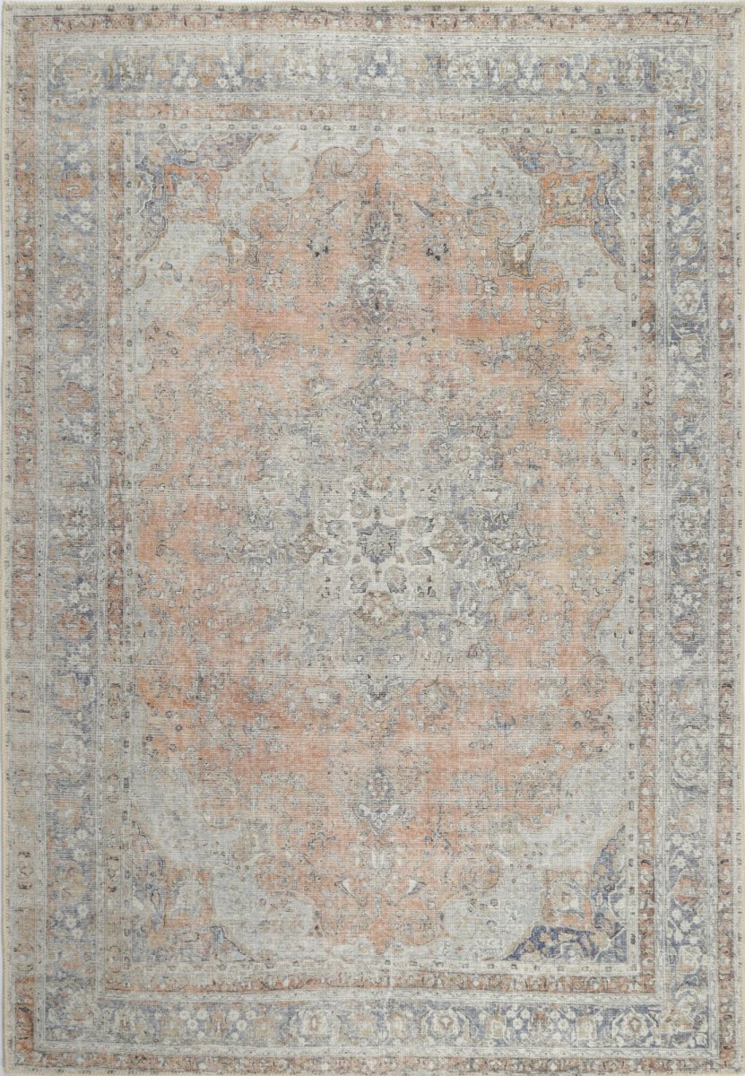 Royal Ash Terracotta Distressed Washable Rug - Ruggy