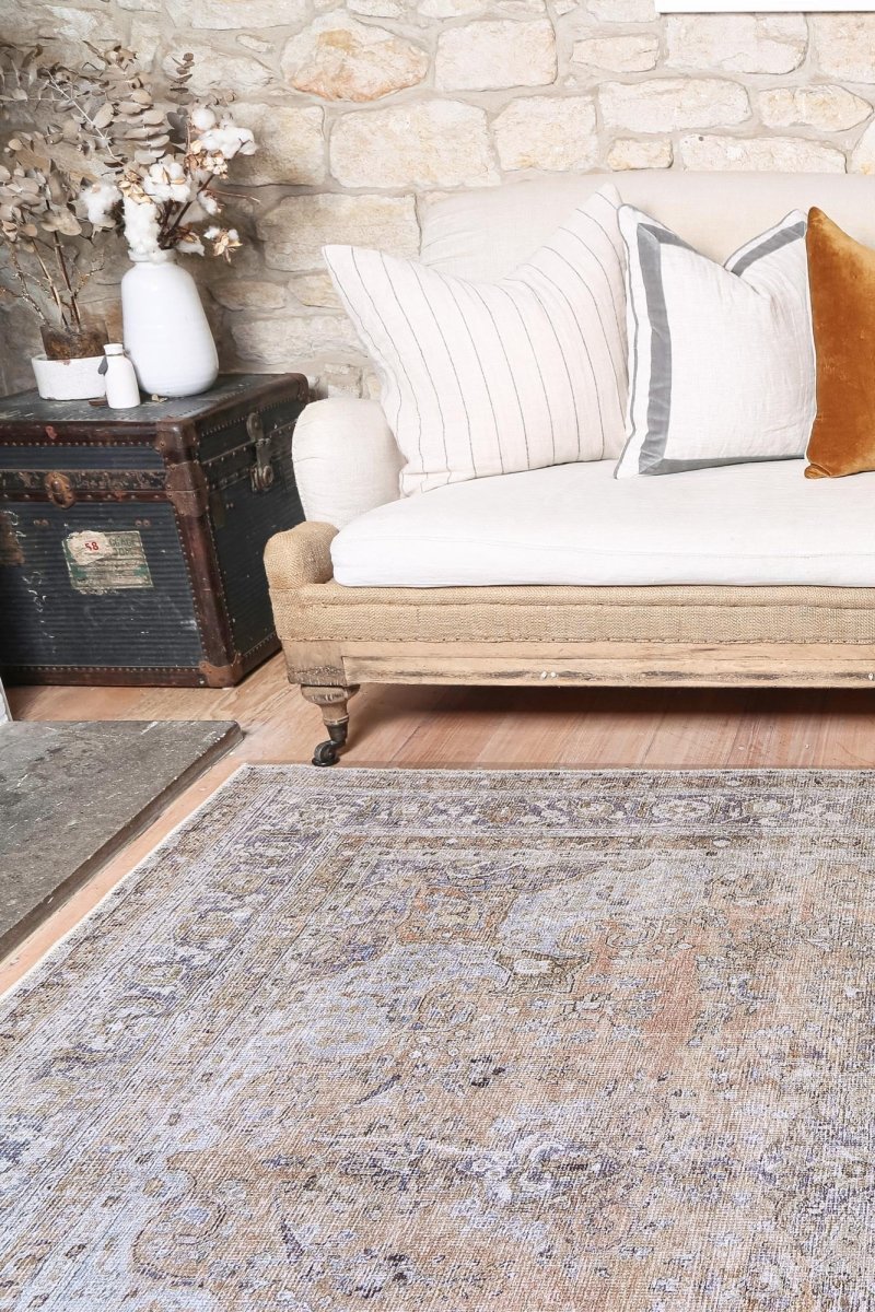 Royal Ash Terracotta Distressed Washable Rug - Ruggy