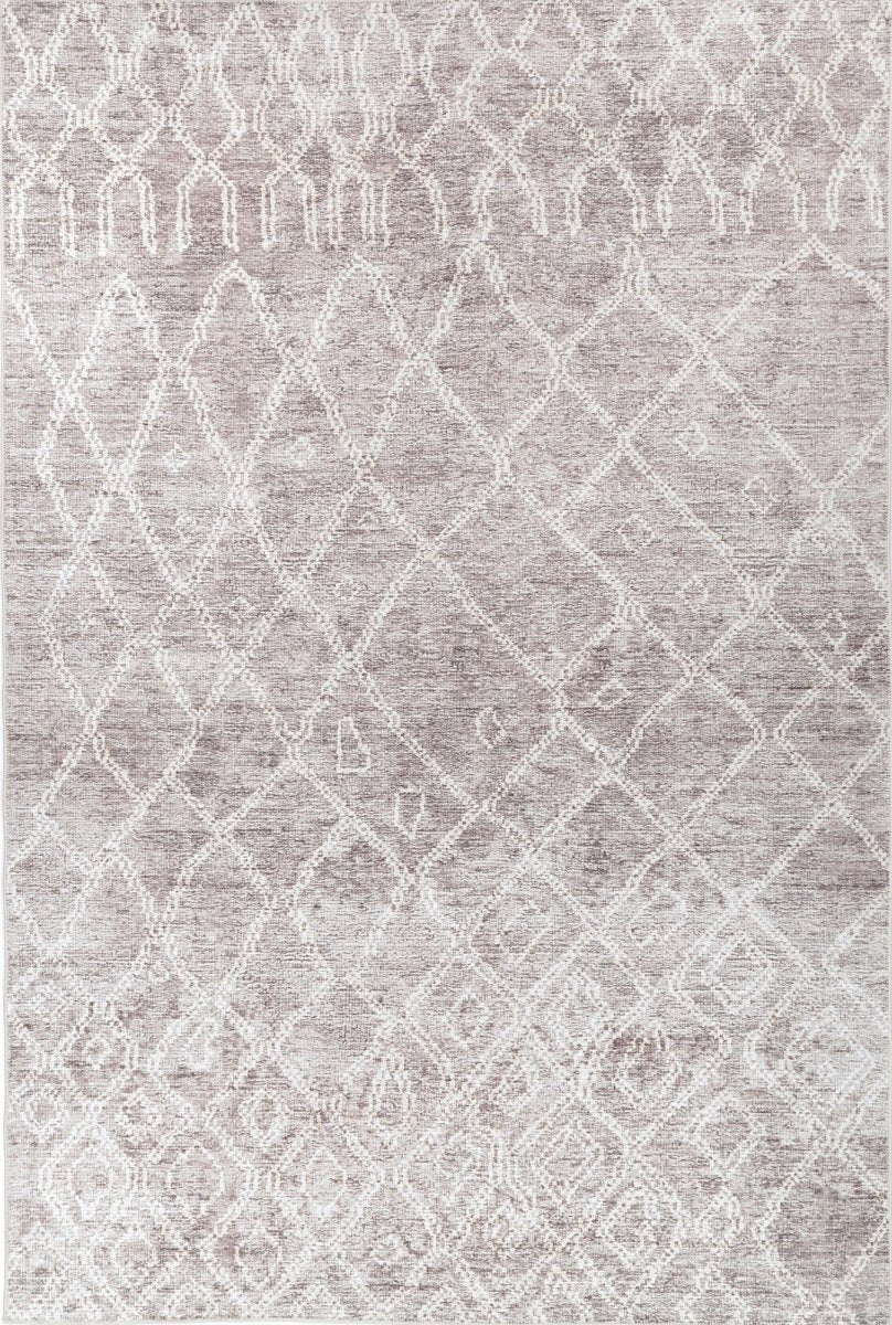 Royal Contemporary Grey Distressed Washable Rug - Ruggy