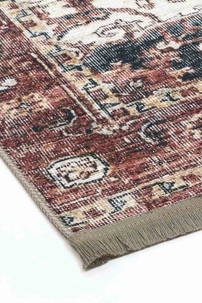 Royal Fringe Distressed Washable Rug - Ruggy