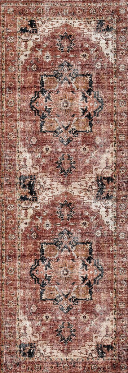 Royal Terra Distressed Washable Runner Rug - Ruggy