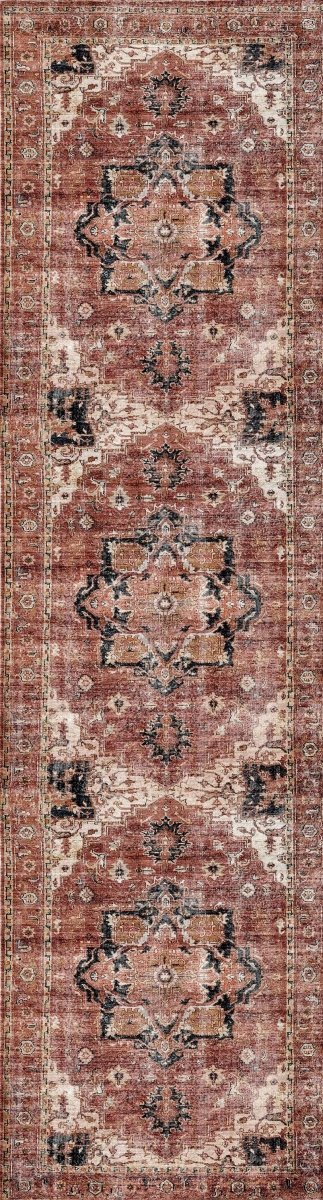 Royal Terra Distressed Washable Runner Rug - Ruggy