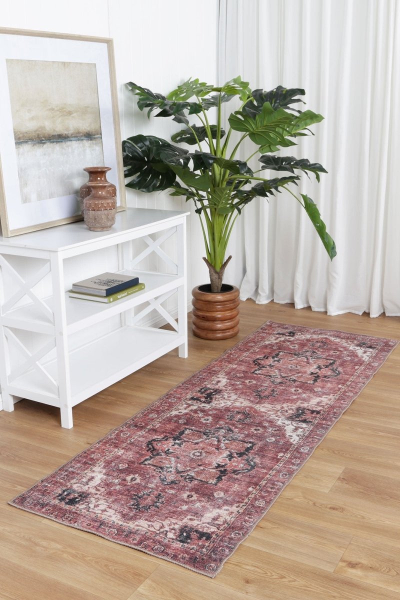 Royal Terra Distressed Washable Runner Rug - Ruggy