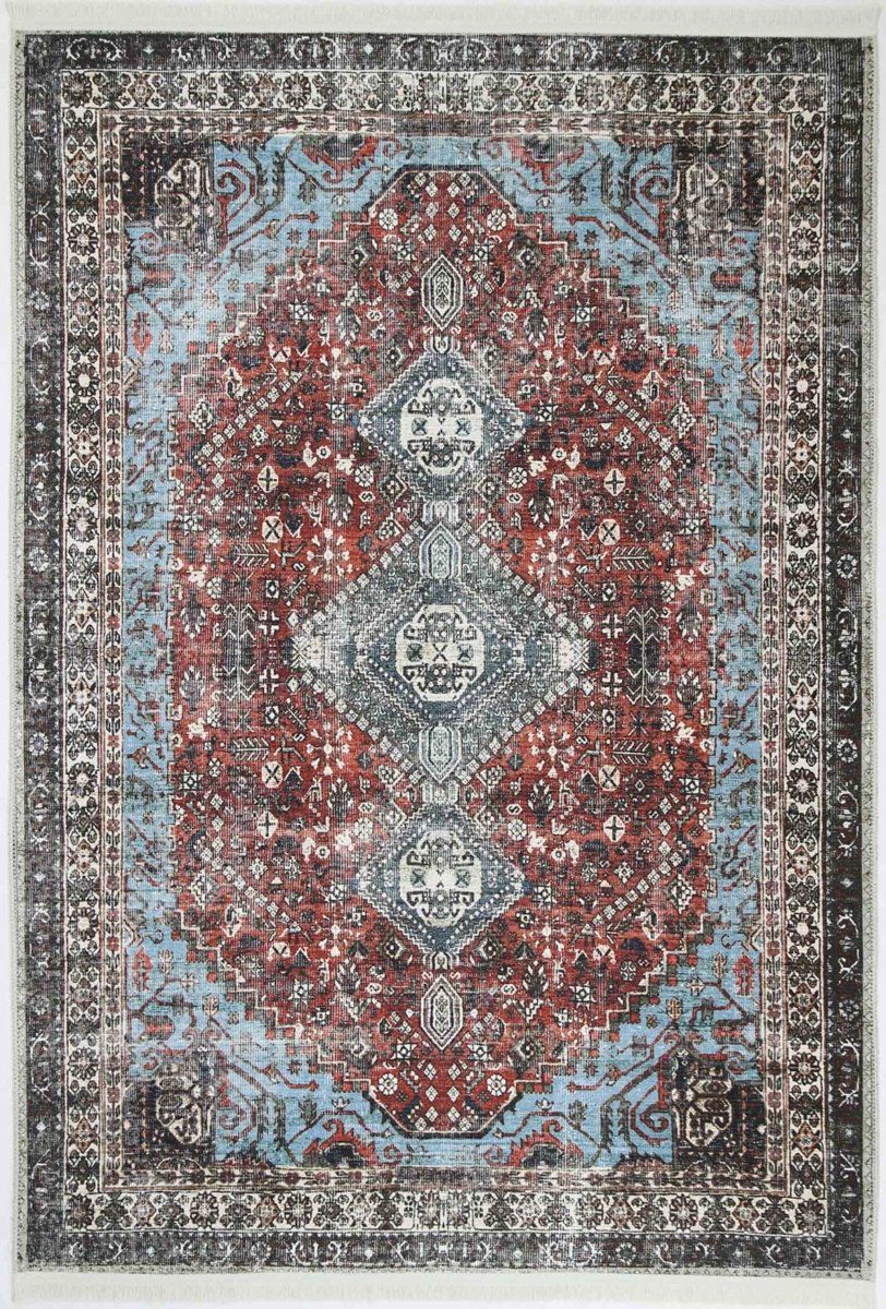 Royal Transitional Multi Distressed Washable Rug - Ruggy