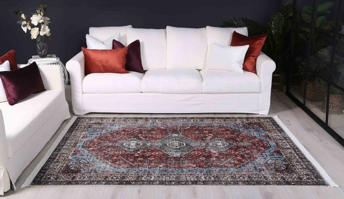 Royal Transitional Multi Distressed Washable Rug - Ruggy