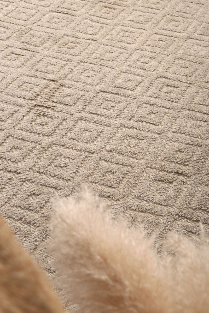 Solace Plush Diamond Ash Rug - Ruggy