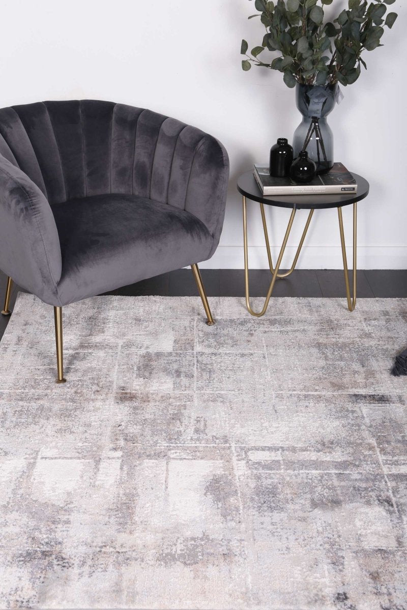 Sustaina Beige Grey Modern Rug - Ruggy