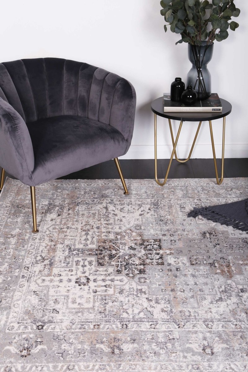 Sustaina Grey Oriental Rug - Ruggy