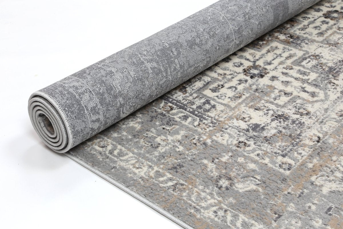 Sustaina Grey Oriental Rug - Ruggy