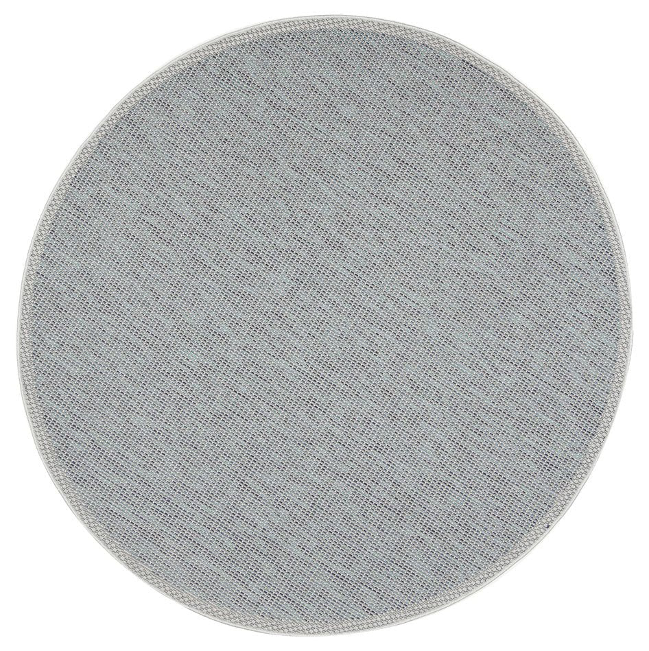 Sydney Grey Blue Indoor Outdoor Rug Round - Ruggy